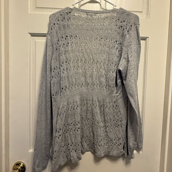 Gray Open-Front Cardigan - Picture 2 of 2